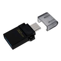 MEMORIA KINGSTON 32GB DT MICRO DUO 3 GEN2 + MICRO USB (ANDROID/ OTG) NEGRO - TiendaClic.mx