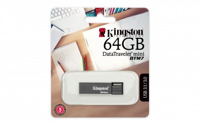 MEMORIA FLASH KINGSTON 64 GB USB MINI 3.0 (DTM7/ 64GB)
 - TiendaClic.mx
