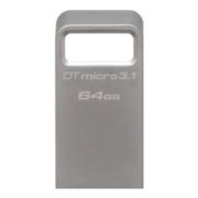 Memoria USB Kingston DataTraveler Micro 64 GB 3.1/ 3.0 Color Gris - TiendaClic.mx