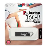 MEMORIA KINGSTON 16GB USB 3.1 DATATRAVELER MINI DTMRX GRIS - TiendaClic.mx