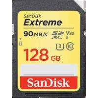 SANDISK MEMORIA 128GB SDXC EXTREM UHS-I 90MB/ S 4K V30 CLASE 10 - TiendaClic.mx