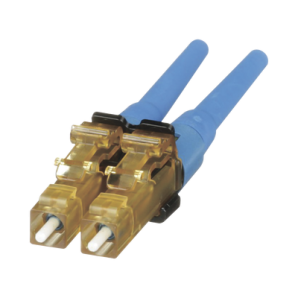 Conector de Fibra Óptica LC Duplex OptiCam,  Monomodo 9/ 125 OS2,  Pre-pulido,  Color Azul - TiendaClic.mx