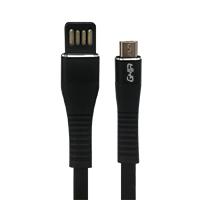 CABLE MICRO USB GHIA PLANO REVERSIBLE/ BILATERAL COLOR NEGRO DE 1M - TiendaClic.mx
