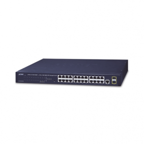 Switch Administrable de 24 puertos 10/ 100/ 1000T + 2 puertos SFP 100/ 1000X - TiendaClic.mx