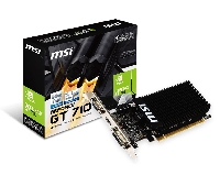TARJETA DE VIDEO MSI GT 710 /  1GB DDR3 /  64 BIT /  PCI EXPRESS X8 2.0 /  HDMI /  D-SUB /  DVI-D /  MAX RES 4096 X 2160 - TiendaClic.mx