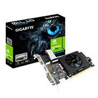 TARJETA DE VIDEO GIGABYTE NVIDIA GT710/  PCIE X8 2.0/ 2GB/ DDR5/ 64BIT/ D-SUB/ DVI/ HDMI/ BAJO PERFIL/ GAMA BASICA - TiendaClic.mx