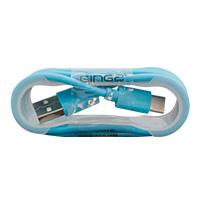 CABLE CARGADOR Y DATOS TECHZONE ICON USB-C CON BASE COLOR AZUL P/ EXHIBIDOR 1MT - TiendaClic.mx
