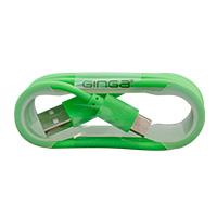 CABLE CARGADOR Y DATOS TECHZONE ICON USB-C CON BASE COLOR VERDE P/ EXHIBIDOR 1MT - TiendaClic.mx