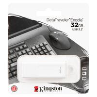 MEMORIA KINGSTON 32GB USB 3.2 ALTA VELOCIDAD /  DATATRAVELER EXODIA BLANCO /  ANILLO TRANSPARENTE DTX/ 32GB - TiendaClic.mx