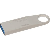 MEMORIA KINGSTON 64GB USB 3.0 DATATRAVELER SE9 G2 PLATA - TiendaClic.mx
