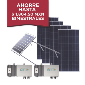 Kit Solar para Interconexión de 1.1 kW de Potencia,  220 Vca con Micro Inversores y Paneles Policristalinos. - TiendaClic.mx