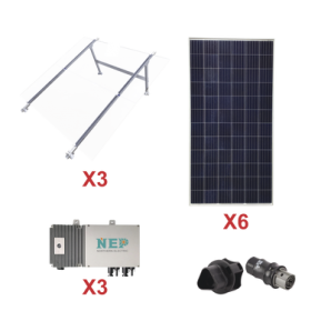 Kit Solar para Interconexión de 1.65 KW de Potencia,  220 Vca con Micro Inversores y Paneles Policristalinos. - TiendaClic.mx