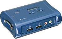 KVM SWITCH 2 PUERTOS USB CON AUDIO TRENDNET - TiendaClic.mx