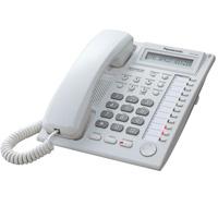 TELEFONO PANASONIC KX-AT7730 HIBRIDO CON PANTALLA DE 1 LINEA,  12 TECLAS DSS Y ALTAVOZ BLANCO - TiendaClic.mx