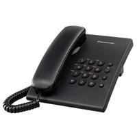 TELEFONO PANASONIC KX-TS500MEB ALAMBRICO BASICO UNILINEA SIN MEMORIAS CONTROL DE VOLUMEN 4 NIVELES REMARCACION ULTIMO NUMERO (NEGRO) - TiendaClic.mx