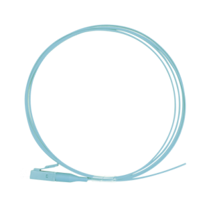 Pigtail de Fibra Óptica Simplex LC,  PVC,  OM3 50/ 125,  Aqua,  1 metro - TiendaClic.mx