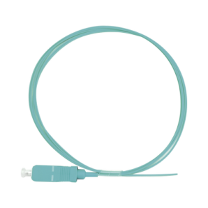 Pigtail de Fibra Óptica Simplex SC,  PVC,  OM3 50/ 125,  Aqua,  1 metro - TiendaClic.mx