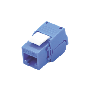 Módulo Jack Keystone Cat5e (toolless),  con terminación en ángulo 180 º Color Azul,  Compatible con Faceplate y Patchpanel Linkedpro - TiendaClic.mx
