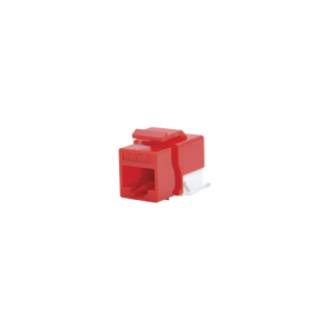 Módulo Jack Cat6 sin Herramienta (toolless)  keystone para faceplate - Color Rojo - TiendaClic.mx