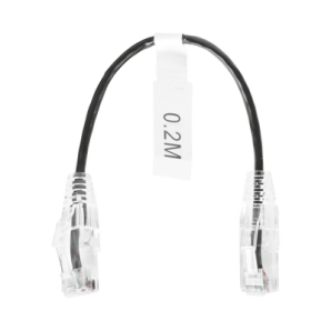 Cable de Parcheo Slim UTP Cat6 - 20 cm Negro Diámetro Reducido (28 AWG) - TiendaClic.mx