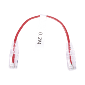 Cable de Parcheo Slim UTP Cat6 - 20 cm Rojo Diámetro Reducido (28 AWG) - TiendaClic.mx