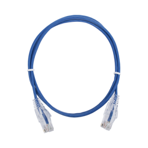 Cable de Parcheo Slim UTP Cat6 - 1 metro,  Azul,  Diámetro Reducido (28 AWG) - TiendaClic.mx