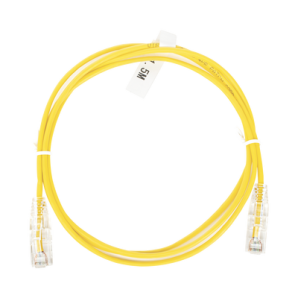Cable de Parcheo Slim UTP Cat6 - 1.5 m Amarillo Diámetro Reducido (28 AWG) - TiendaClic.mx