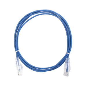 Cable de Parcheo Slim UTP Cat6 - 2 m Azul Diámetro Reducido (28 AWG) - TiendaClic.mx