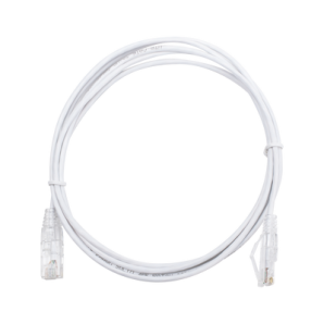 Cable de Parcheo Slim UTP Cat6 - 2 m Blanco Diámetro Reducido (28 AWG) - TiendaClic.mx