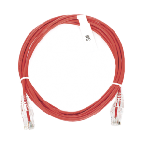 Cable de Parcheo Slim UTP Cat6 - 3 m Rojo Diámetro Reducido (28 AWG) - TiendaClic.mx