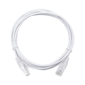 Cable de Parcheo Slim UTP Cat6 - 3 m Blanco Diámetro Reducido (28 AWG) - TiendaClic.mx