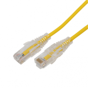 Cable de Parcheo Slim UTP Cat6A - 3 m Amarillo,  Diámetro Reducido (28 AWG) - TiendaClic.mx