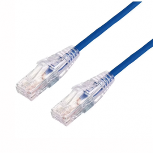 Cable de Parcheo Slim UTP Cat6A - 7 m Azul,  Diámetro Reducido (28 AWG) - TiendaClic.mx