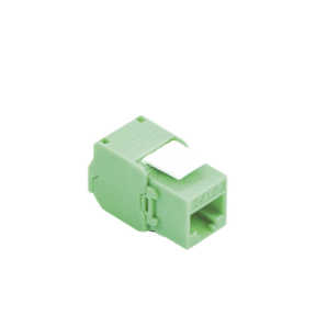 Módulo Jack Keystone Cat6A (toolless),  con terminación en ángulo 180 º Color Verde,  Compatible con Faceplate y Patchpanel Linkedpro - TiendaClic.mx