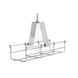 Suspensión conjunto 100 mm,  para montar la charola desde el techo,  con acabado Electro Zinc para varilla de 1/ 4,  5/ 16 y 3/ 8 - TiendaClic.mx