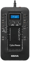NOBREAK CYBERPOWER STANDBY ECO LCD 650VA/ 390W 8 CONT. C/ PROT.LINEA - TiendaClic.mx