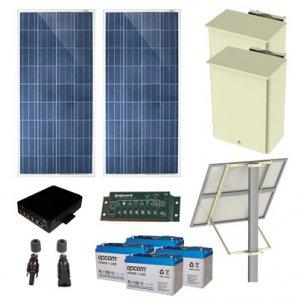 Kit Solar de 35 W con 4 Puertos PoE 802.3af/ at  - TiendaClic.mx