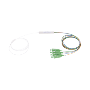 Splitter (Divisor Óptico) tipo PLC,  de 1x4,  conectores SC/ APC de salida - TiendaClic.mx