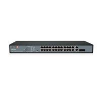SWITCH POE /  PROVISION ISR /  POES-24370C+2COMBO /  24 CANALES POE /  10/ 100MBPS /  2G / TOTAL POE 370W.  - TiendaClic.mx