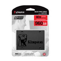 UNIDAD DE ESTADO SOLIDO SSD KINGSTON A400 960GB 2.5 SATA3 7MM LECT.500/ ESCR.450MBS (SA400S37/ 960G) - TiendaClic.mx