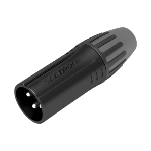 XLR conector de cable macho,  carcasa enchapada en negro,  contactos enchapados en plata - TiendaClic.mx