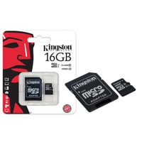 Memoria Flash Kingston, 16GB microSDHC UHS-I Clase 10, con Adaptador SD - TiendaClic.mx