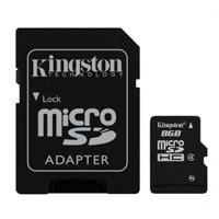 Memoria Flash Kingston, 8 GB microSDHC con Adaptador, Clase 4. - TiendaClic.mx