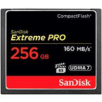 MEMORIA SANDISK 256GB COMPACTFLASH EXTREM PRO 160/ 150MBS VPG-20 - TiendaClic.mx