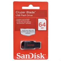 MEMORIA SANDISK 64GB USB 2.0 CRUZER BLADE Z50 NEGRO C/ ROJO (SDCZ50-064G-B35) - TiendaClic.mx