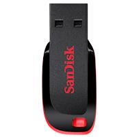 MEMORIA SANDISK 128GB USB 2.0 CRUZER BLADE Z50 NEGRO C/ ROJO (SDCZ50-128G-B35) - TiendaClic.mx