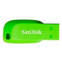 MEMORIA SANDISK 16GB USB 2.0 CRUZER BLADE Z50 ELECTRIC GREEN SDCZ50C-016G-B35GE - TiendaClic.mx