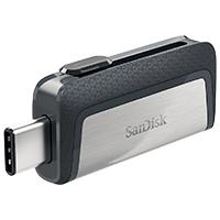 MEMORIA SANDISK 256GB DUAL ULTRA USB TIPO-C /  USB 3.1 NEGRO / PLATA 150MB/ S - TiendaClic.mx