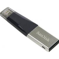 MEMORIA SANDISK 16GB IXPAND MINI PARA IPHONE/ IPAD LIGHTNING/ USB 3.0 METALICA C/ GRIS - TiendaClic.mx