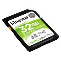 MEMORIA KINGSTON SDXC CANVAS SELECT PLUS 32GB UHS-I CLASE 10 (SDS2/ 32GB) - TiendaClic.mx